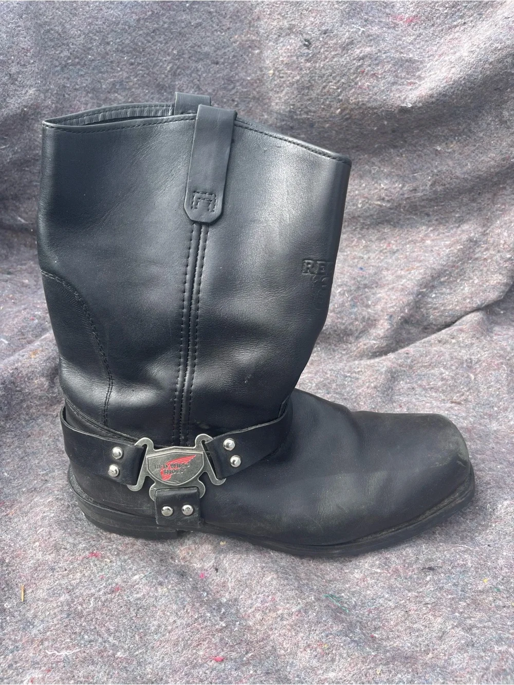 Red Wing Shoes Black Leather Harness Boot